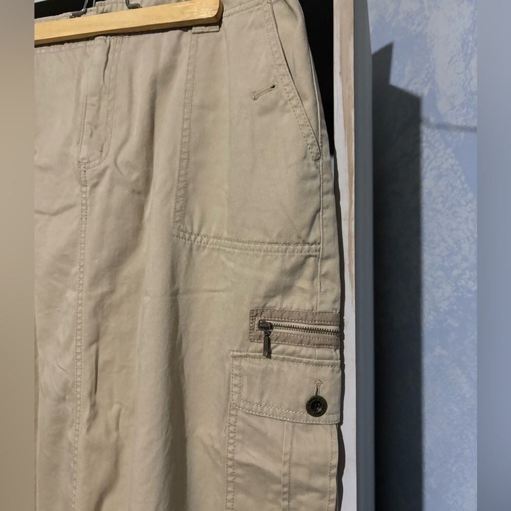 Vintage Eddie Bauer 2pc skirt and jacket set tan size 12 safari style - Picture 11 of 15
